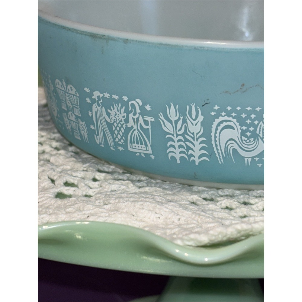 Pyrex Butterprint Casserole Set 471-475 w/Lids 1959-1968 - Picture 9 of 13